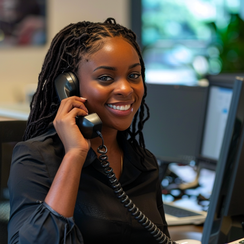 female receptionist